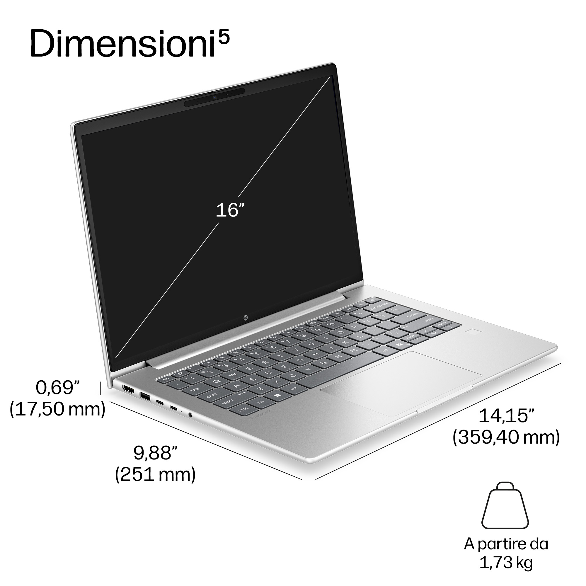 HP PB4G2i16AI U5 325 16 16GB/512 PC Intel U5 325, 16 WUXGA AG LED UWVA, UMA, Webcam, 16GB DDR5 - Miniatura 4
