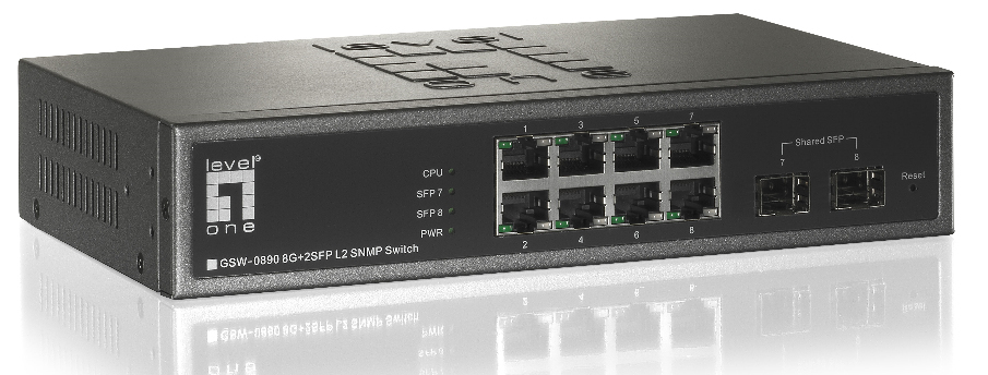 LevelOne GSW-0890 network switch Managed L2 Black