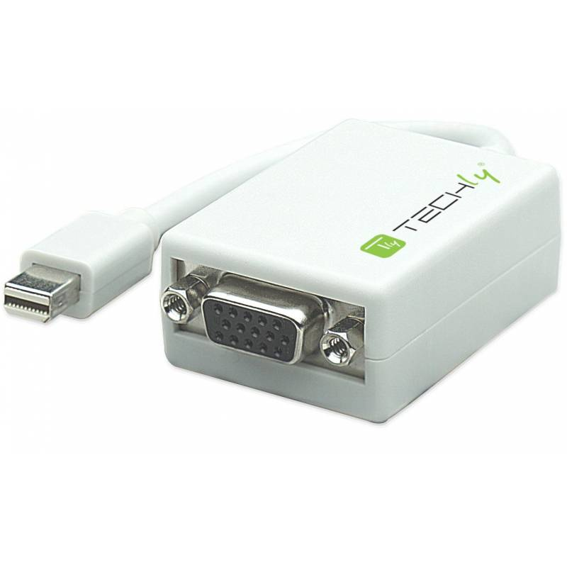 Techly Adattatore Mini DisplayPort (Thunderbolt) 1.1 / VGA 15cm Bianco (IADAP MDP-VGAF)