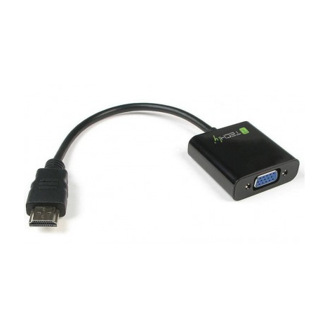 Techly IDATA-HDMI-VGA2 cavo e adattatore video VGA (D-Sub) Nero