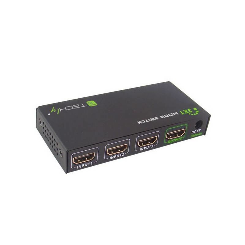 Techly HDMI Switch 4K, UHD, 3D, 3 Wege Switche