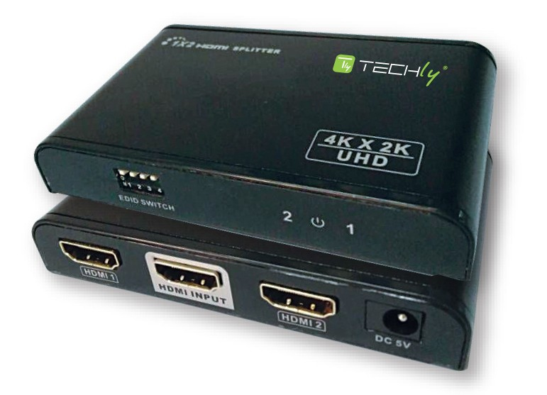 Techly IDATA-HDMI2-4K2E bilddelare HDMI 2x HDMI
