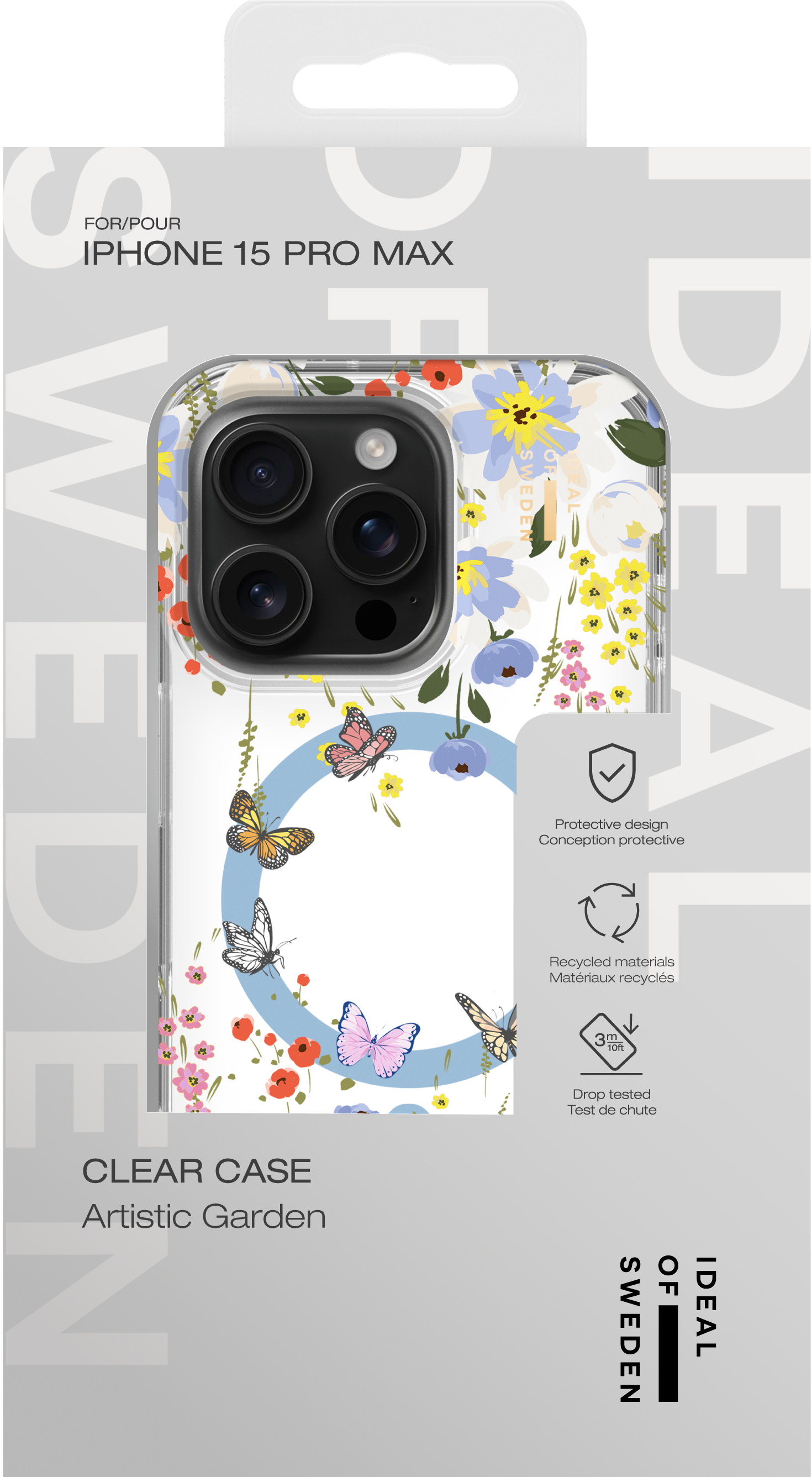 iDeal of Sweden Clear Case MagSafe iPhone 15 Pro Max Artistic Garden – image 4