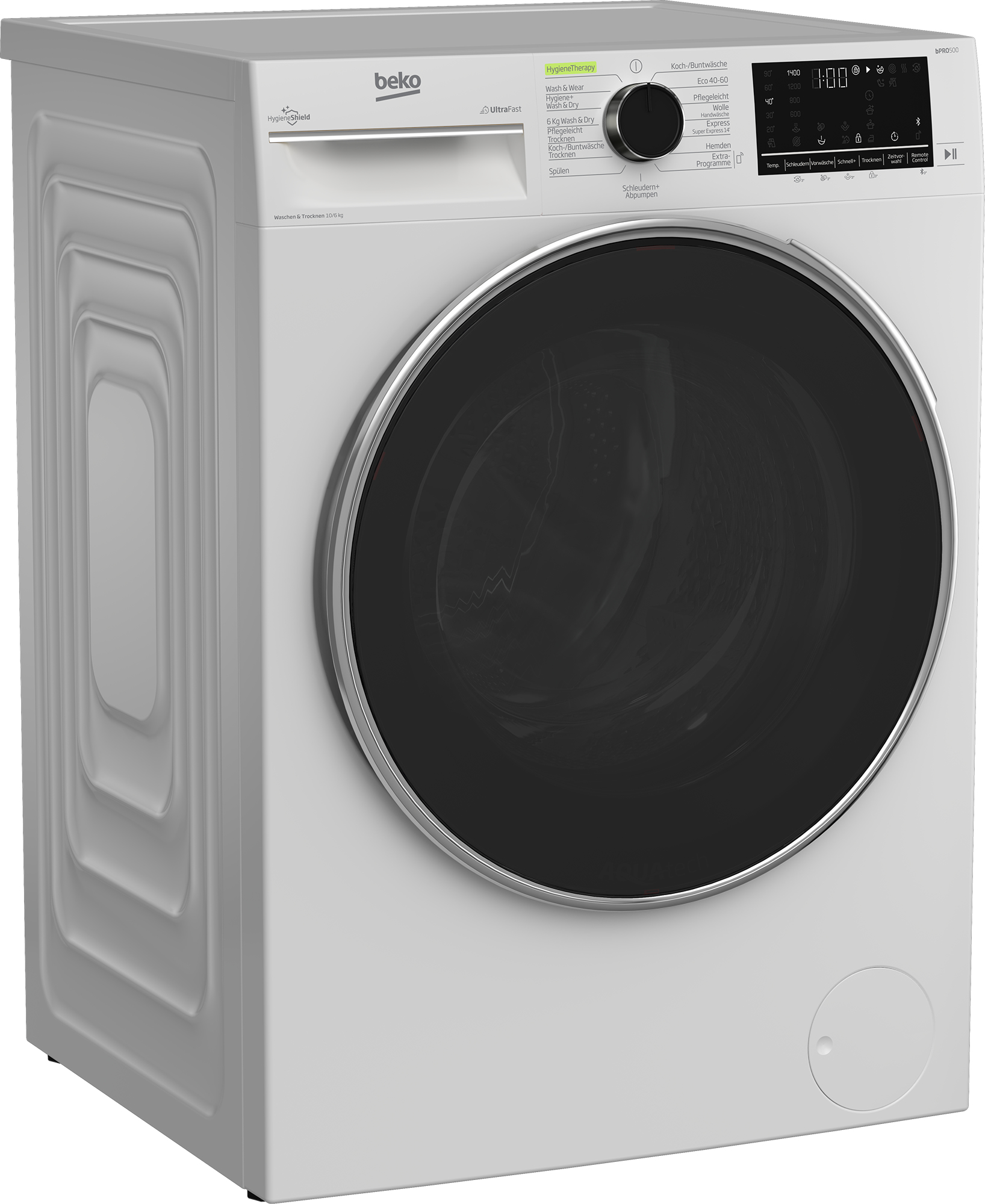 Beko B3DFT510442W washer dryer Freestanding Front-load Black, White – image 2