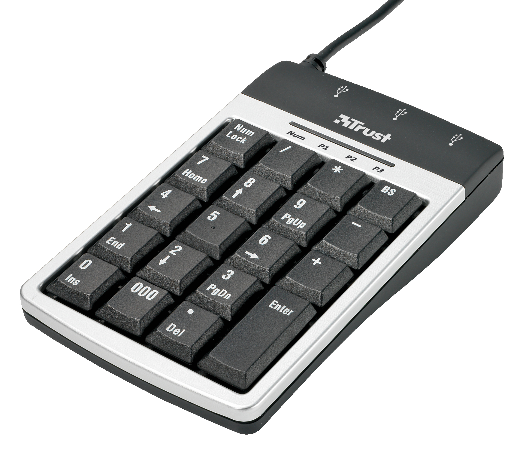 Trust Keypad & 3 Port USB2 Hub KP-1300p – image 1