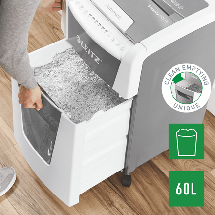 Leitz IQ Autofeed Office 300 Automatischer Aktenvernichter Partikelschnitt P4 – Foto 11 von 11
