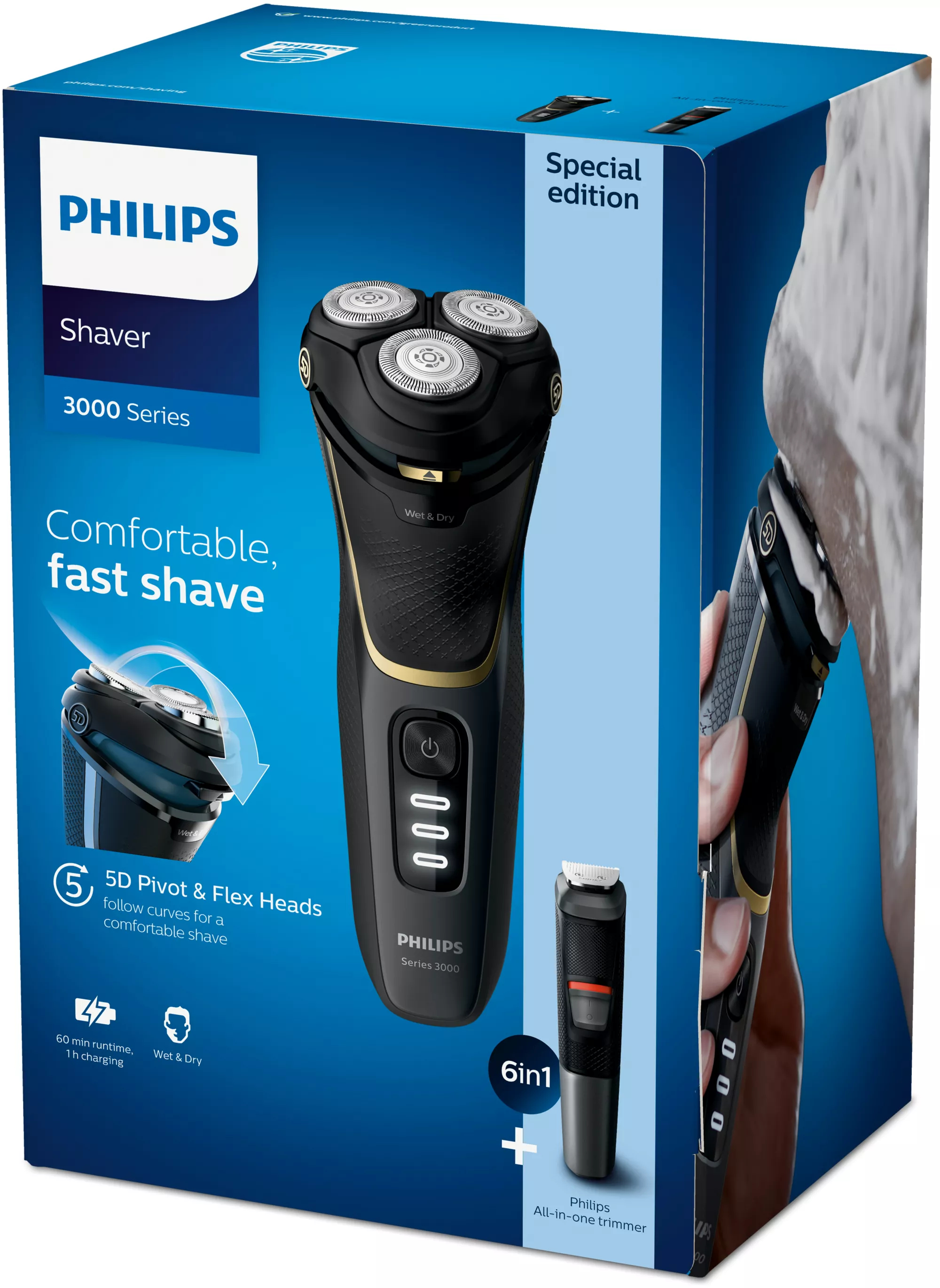 Philips SHAVER Series 3000 S3333/58 Wet or Dry electric shaver, Series 3000 – image 2
