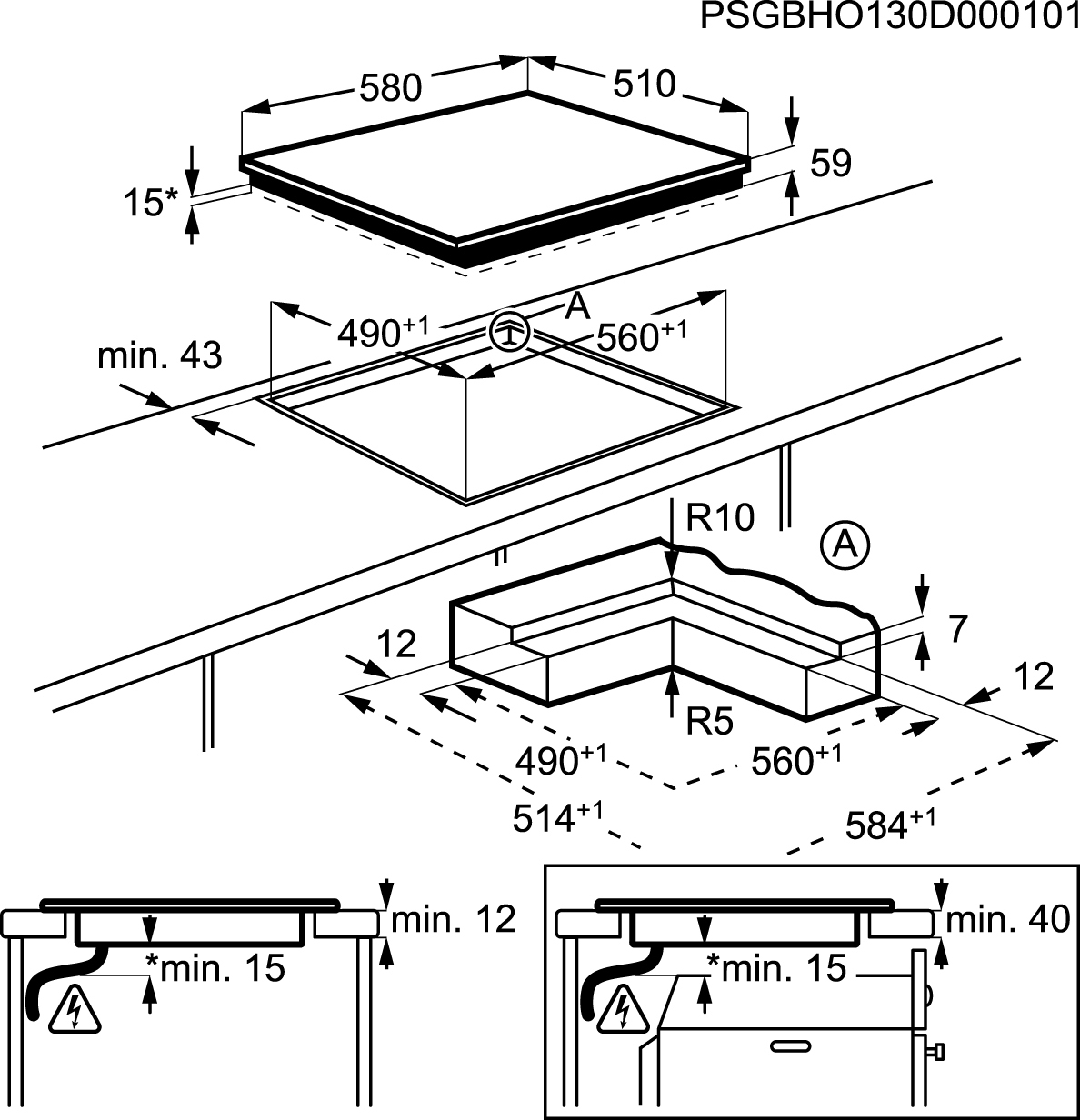 AEG HK6542H0IB Black Built-in Zone induction hob 4 zone(s) – image 3