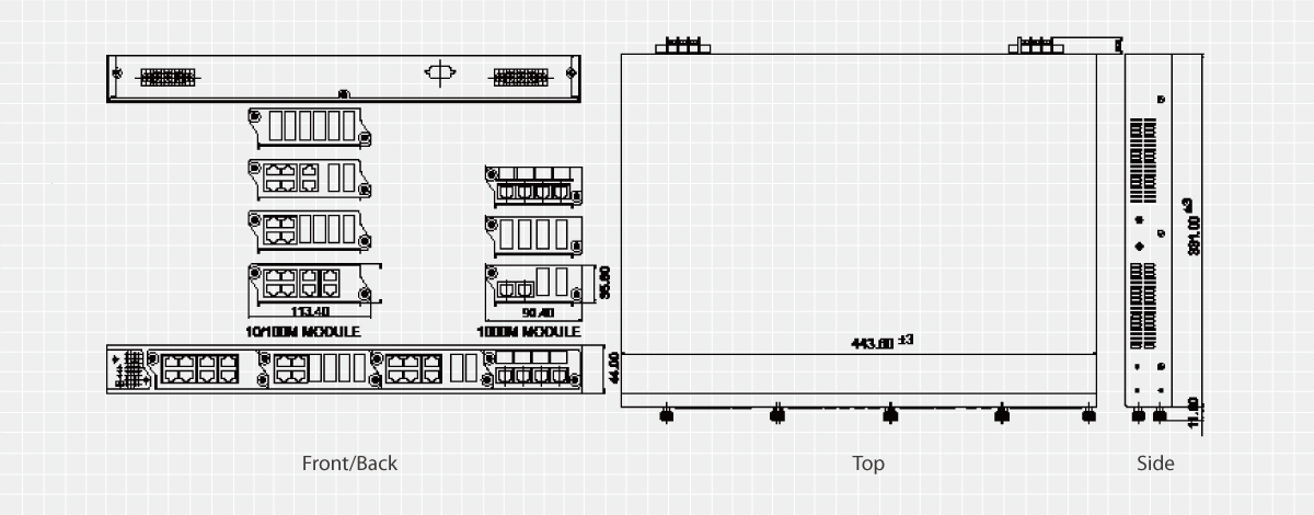 LevelOne 28-Port Modular L2 Managed Fast Ethernet Industrial Switch, 3 x Fast Ethernet Module Slot, 1 x Gigabit Module Slot, -40°C to 85°C – image 2