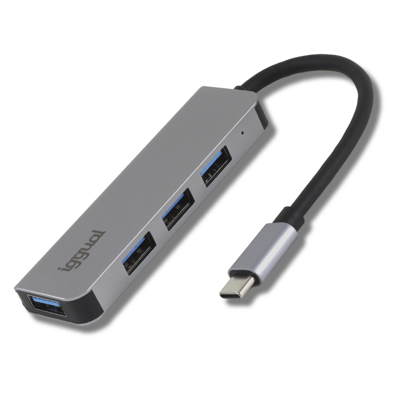 iggual IGG319239 interface hub USB 3.2 Gen 1 (3.1 Gen 1) Type-C 5000 Mbit/s Silver