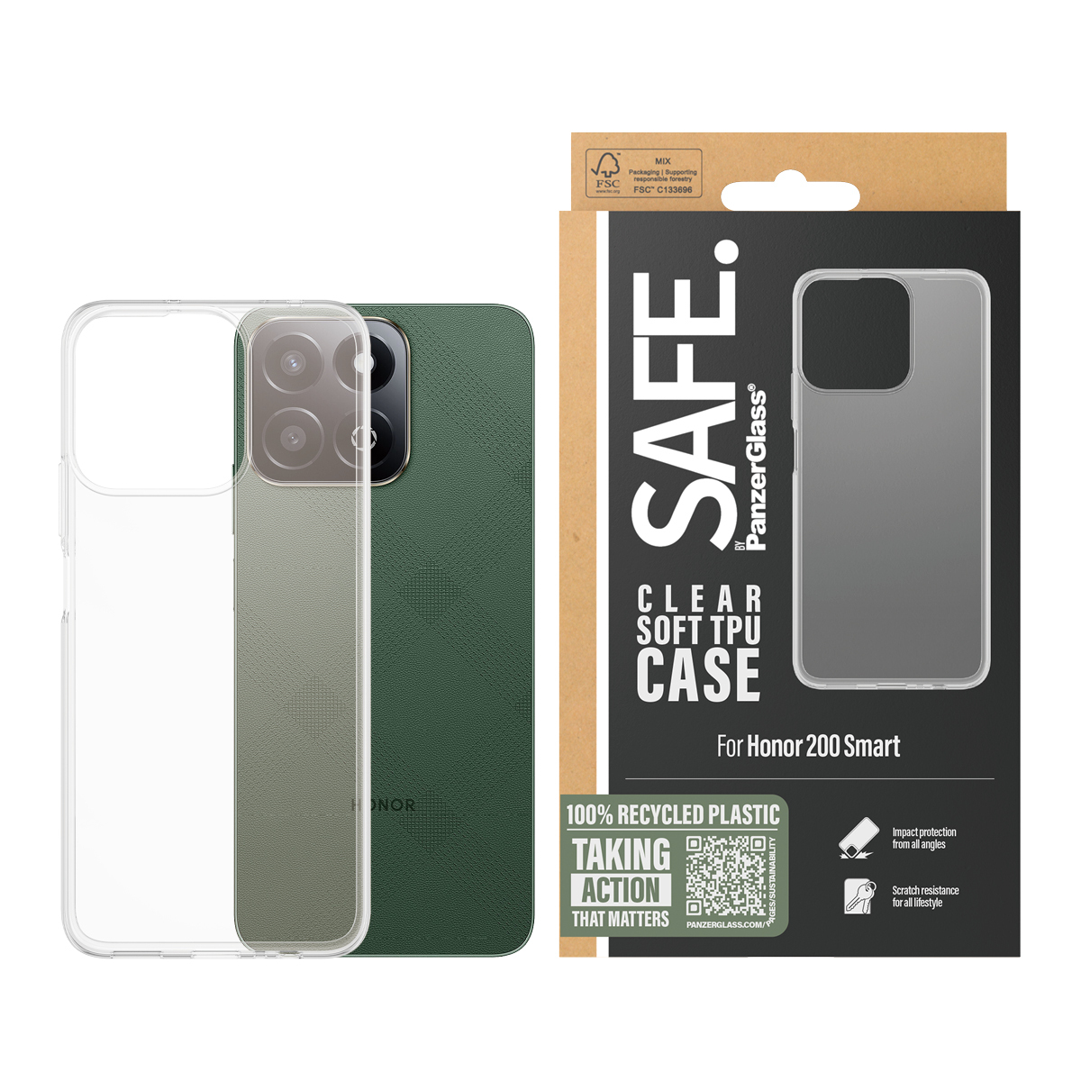 PanzerGlass SAFE. by PanzerGlass® TPU Case Transparent Honor 200 Smart – image 2