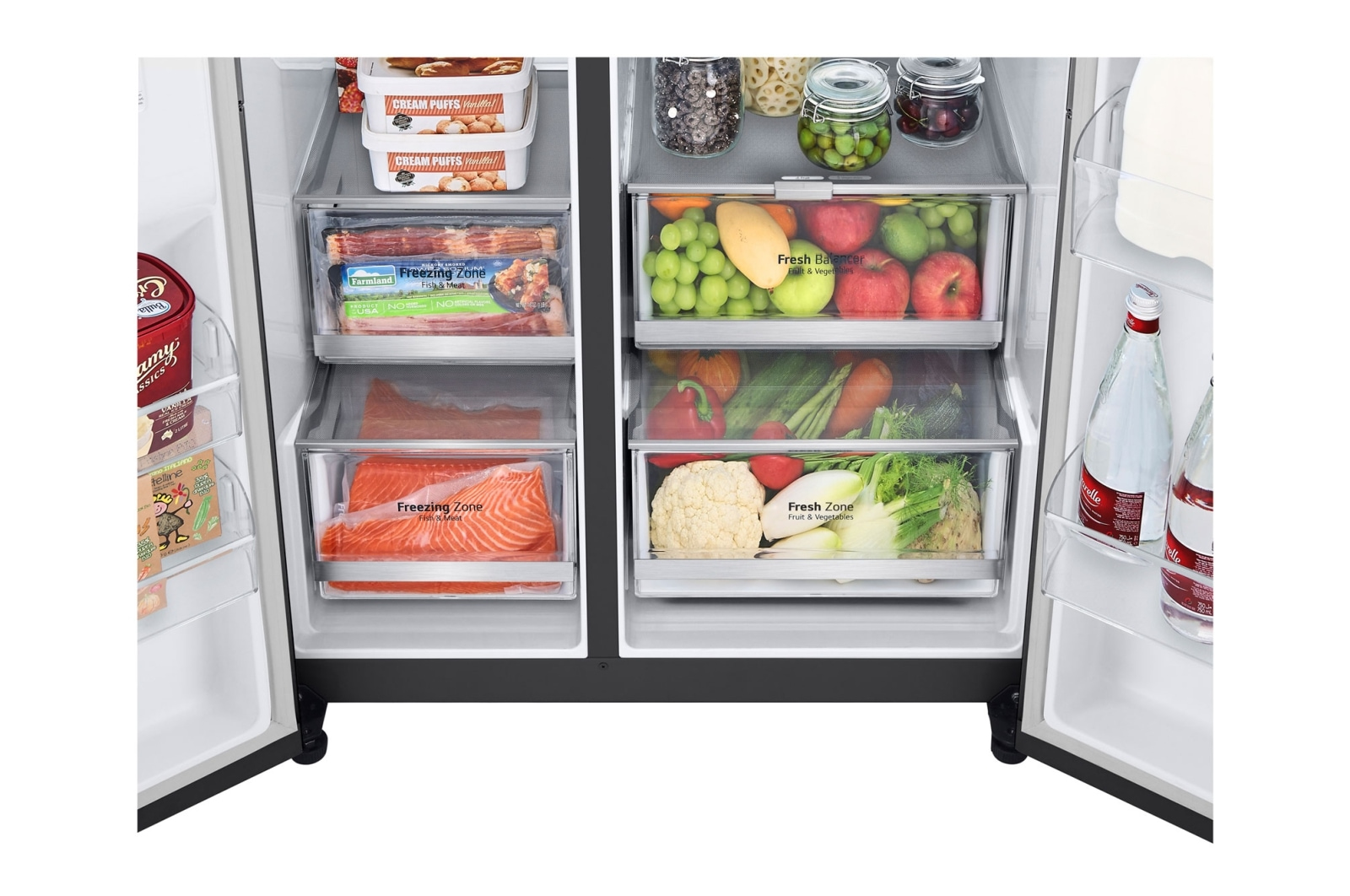 LG GSJV90MCAE side-by-side refrigerator Freestanding – image 6