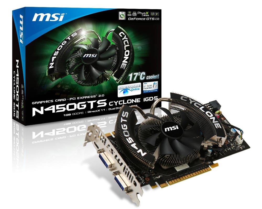 MSI 912-V236-254 graphics card NVIDIA GeForce GTS 450