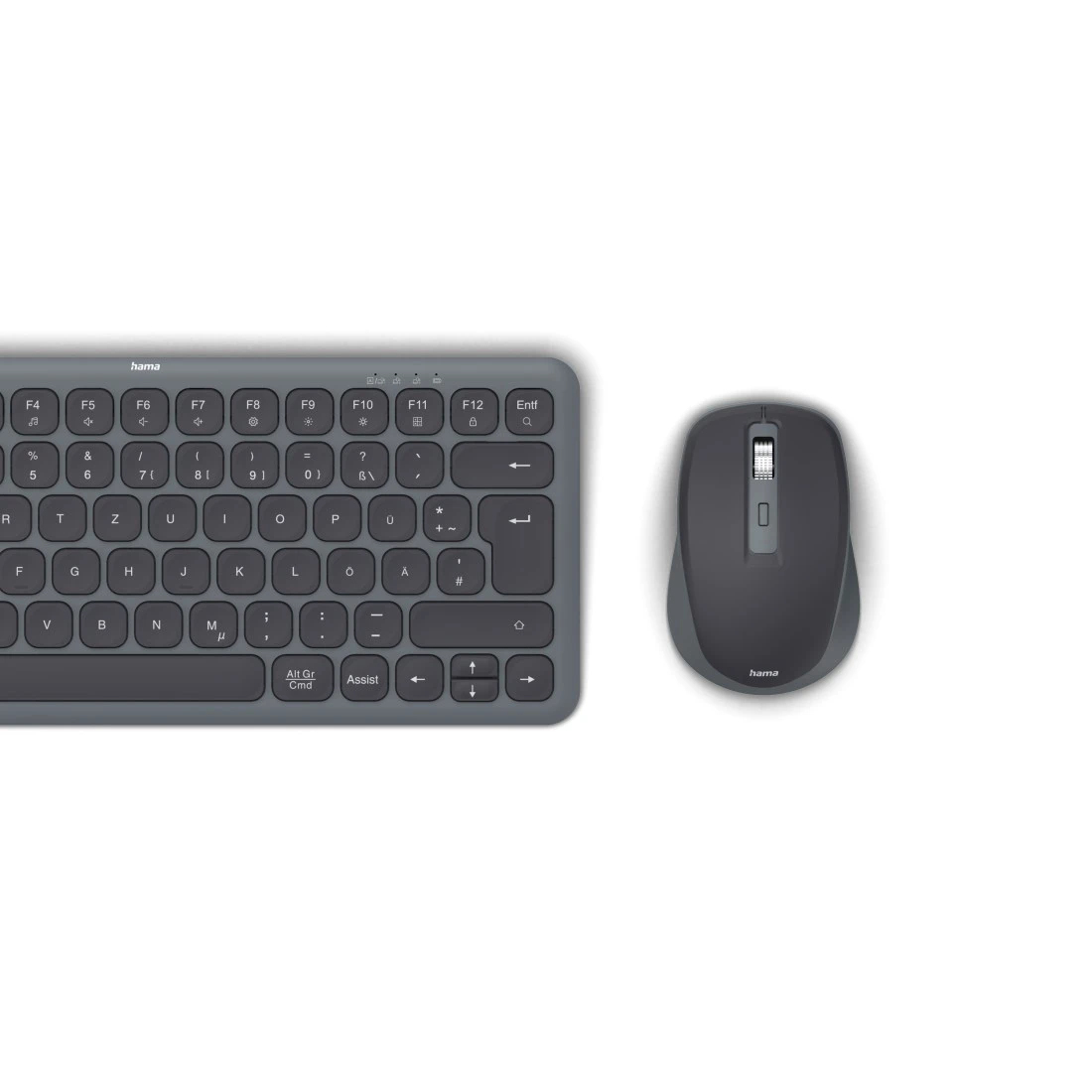 Hama WKM-500 keyboard Mouse included Home/Office RF Wireless + Bluetooth QWERTZ German Black – image 6