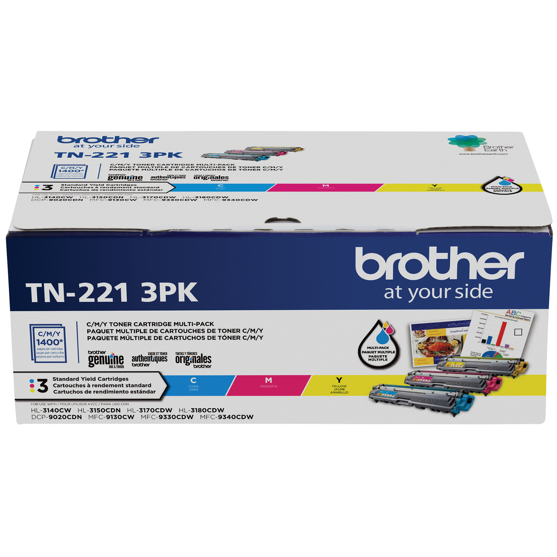 Brother TN-2213PK toner cartridge 3 pc(s) Original Cyan, Magenta, Yellow – image 2