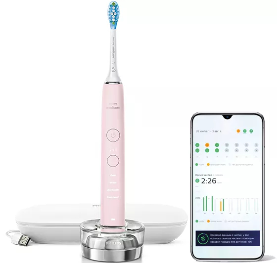 Philips DiamondClean 9000 HX9911/53 Sonic electric toothbrush with accessories - Pink – image 3