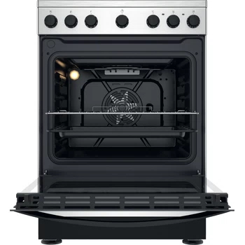 Indesit IS67V5PHX/E Freestanding cooker Electric Halogen Black, Stainless steel – image 3