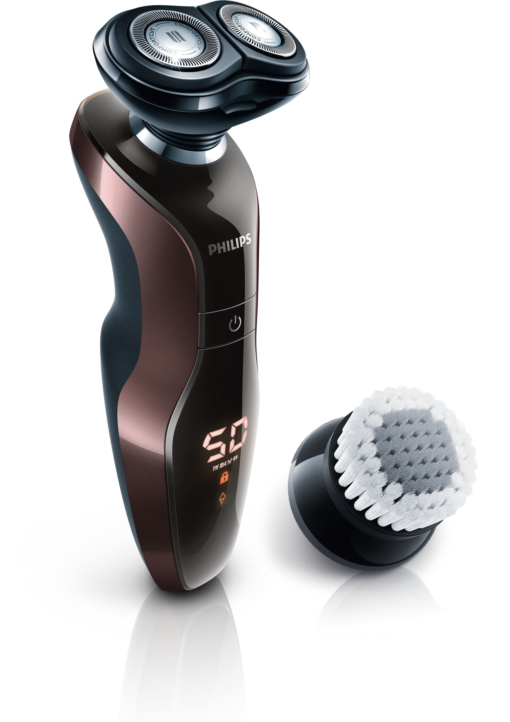 Philips Shaver series 500 S575/50 men's shaver Rotation shaver Trimmer Black, Bordeaux