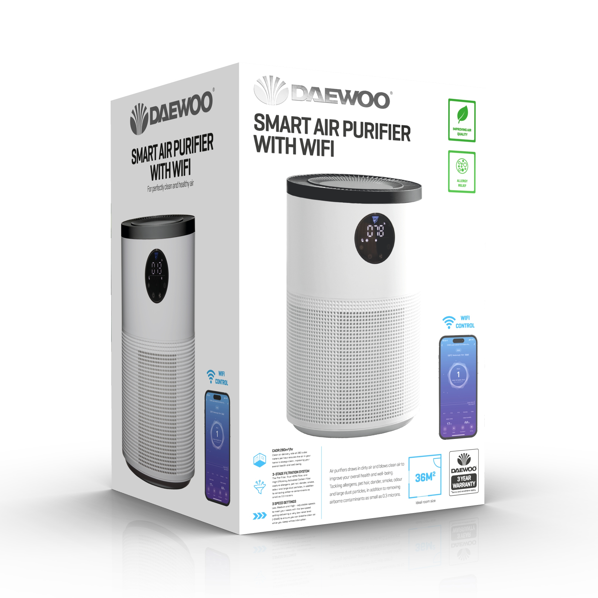 Daewoo COL1563GE air purifier 35 m² – image 1