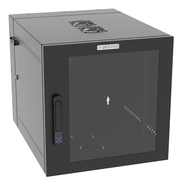 Vertiv VR Rack GL24WMCMP-B-SE-AF-00 cabinet 12U Wall mounted Black