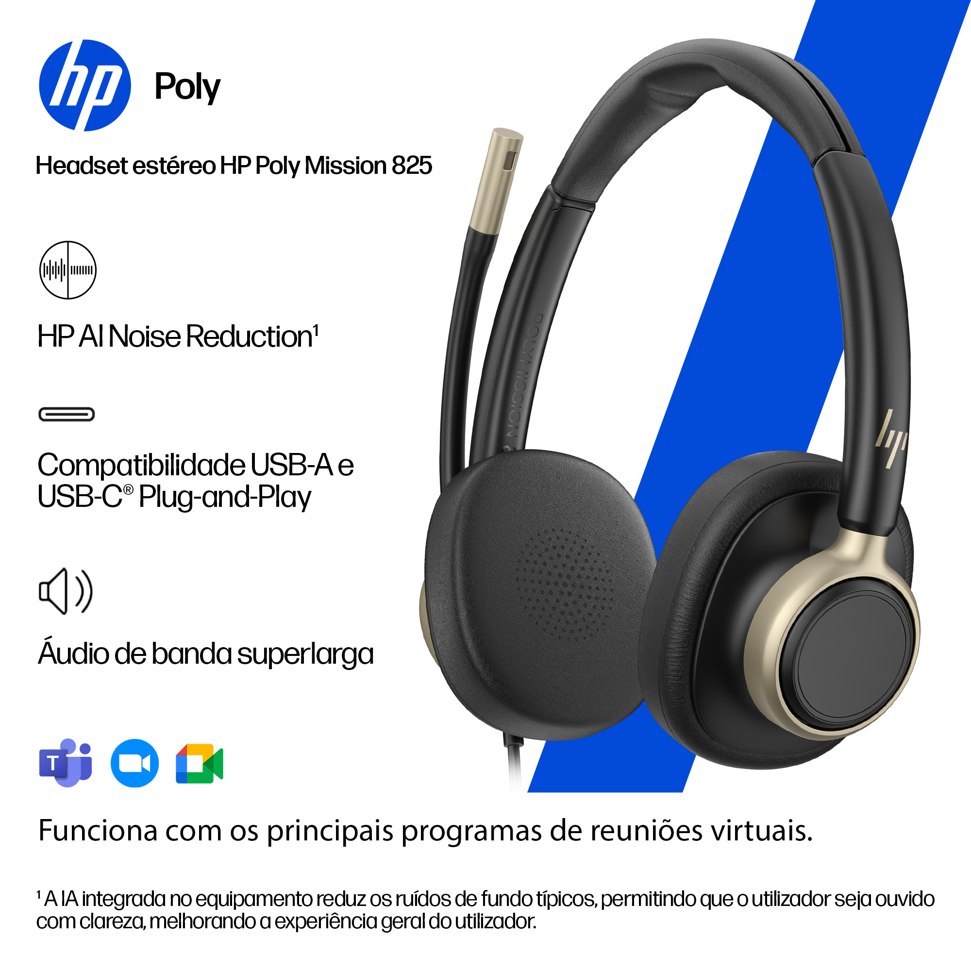 HP Poly Headset monaural USB com fios Mission 815 (a granel) — miniatura 10
