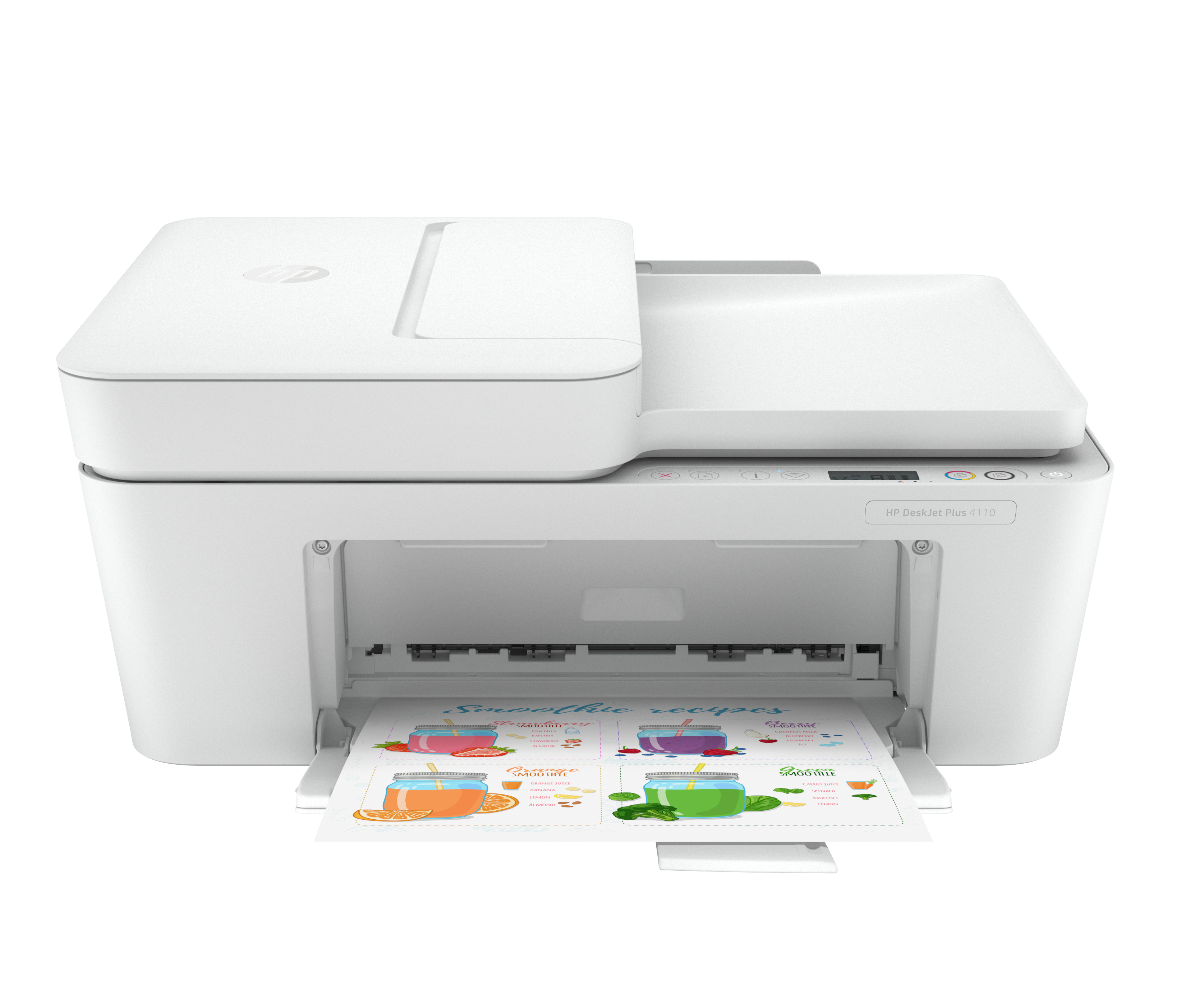 HP DeskJet Plus 4110 All-in-One Printer, Color, Printer for Home, Print, copy, scan, wireless, send mobile fax, Scan to PDF