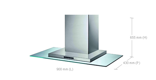 Samsung HC9247TG cooker hood Wall-mounted Stainless steel 756 m³/h – image 4