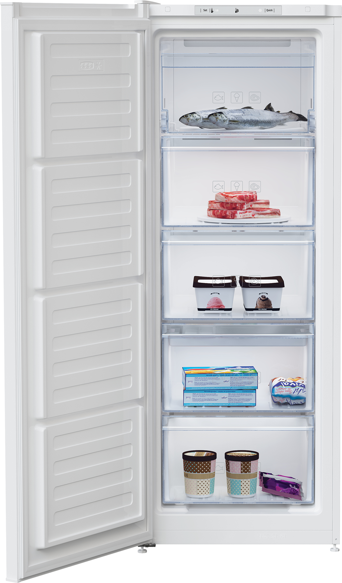 Beko FCFM3545W Freestanding Tall Frost Free Freezer with Freezer Guard – image 3