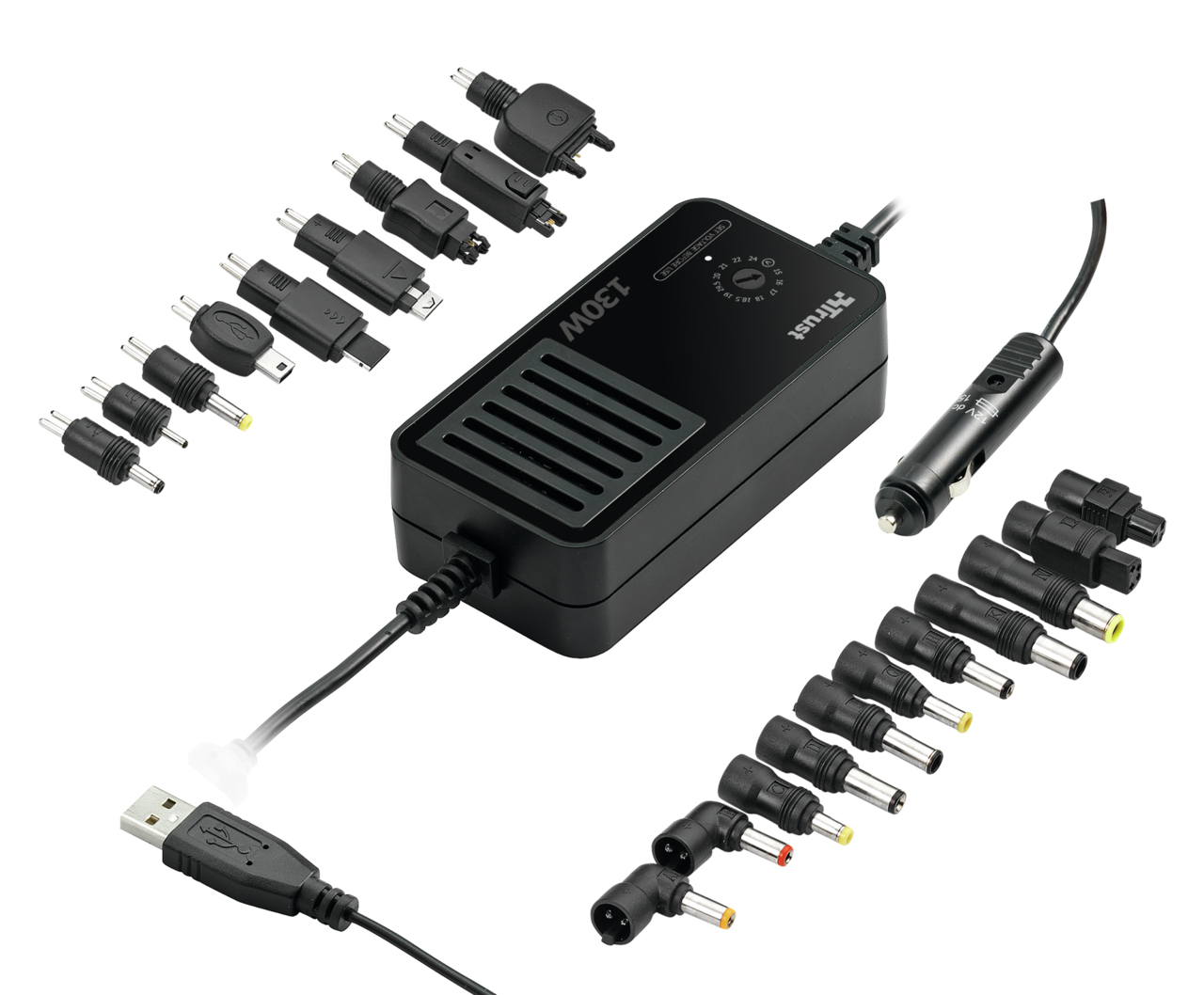 Trust 130W Compact Multi Function Notebook Power Adapter PW-3130