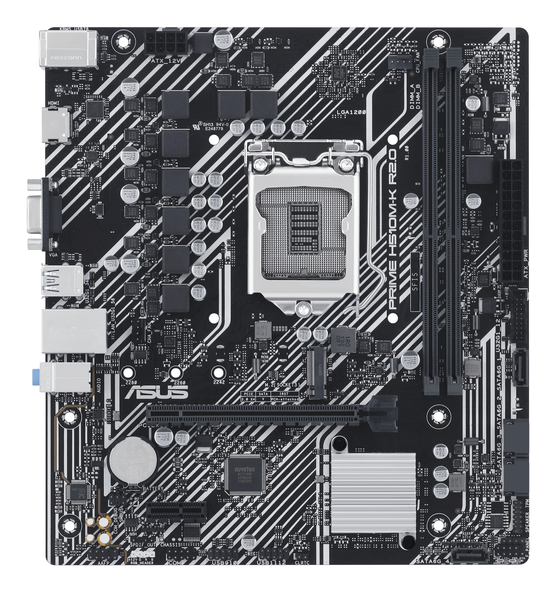Tarjeta Madre ASUS PRIME H510M-K R2.0 - Socket 1200 - 2x DDR4 - 2133/2933/3200(OC)MHz - HDMI - VGA - USB 2.0/3.2 - Micro ATX - PRIME H510M-K R2.0 Tarjeta Madre ASUS PRIME H510M-K R2.0 - Socket 1200 - 2x DDR4 - 2133/2933/3200(OC)MHz - HDMI - VGA - USB 2.0/3.2 - Micro ATX - PRIME H510M-K R2.0