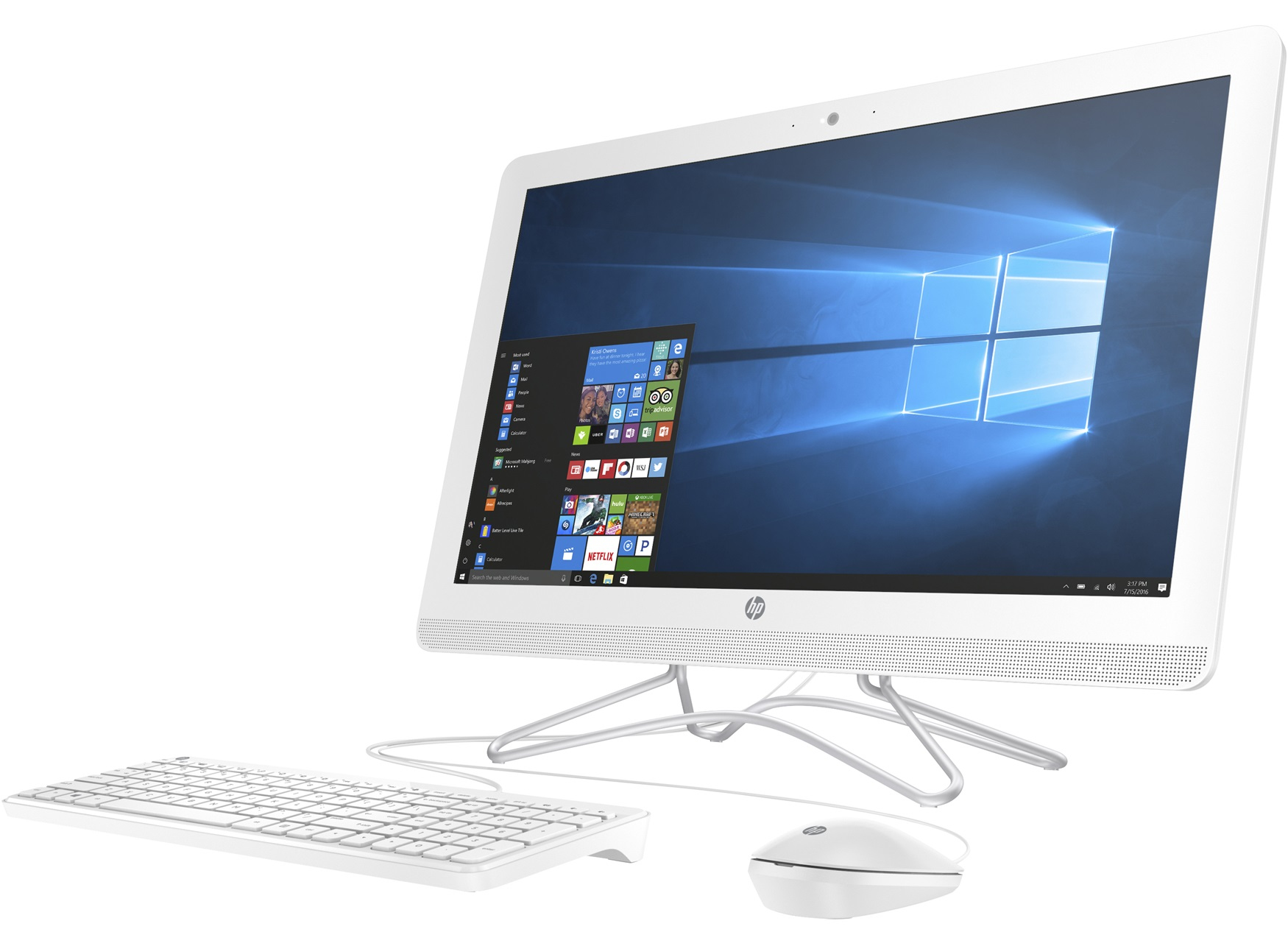HP 24 -f0035a AMD A6 A6-9225 60.5 cm (23.8″) 1920 x 1080 pixels All-in-One PC 4 GB DDR4-SDRAM 1 TB HDD Windows 10 Home Wi-Fi 5 (802.11ac) White image 2