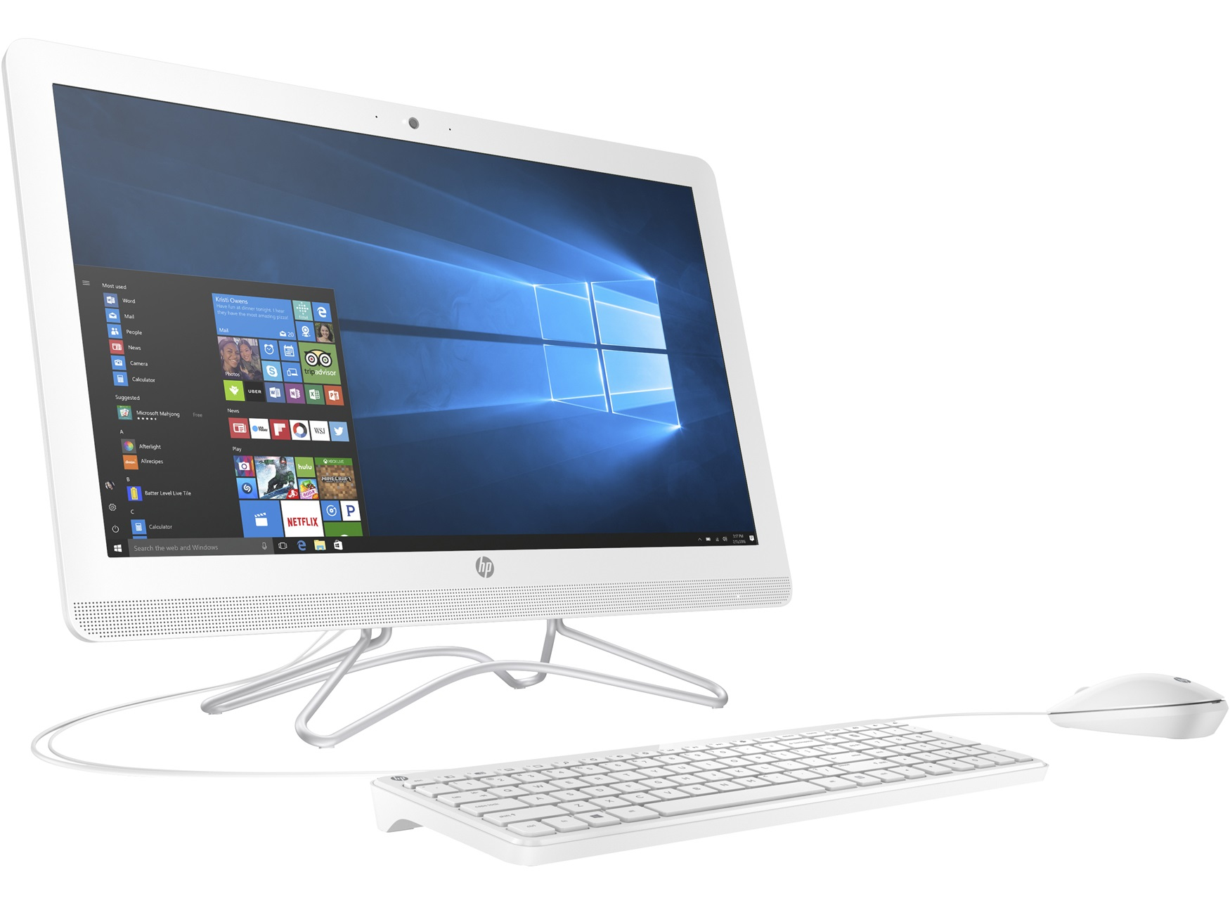 HP 24 -f0035a AMD A6 A6-9225 60.5 cm (23.8″) 1920 x 1080 pixels All-in-One PC 4 GB DDR4-SDRAM 1 TB HDD Windows 10 Home Wi-Fi 5 (802.11ac) White image 3