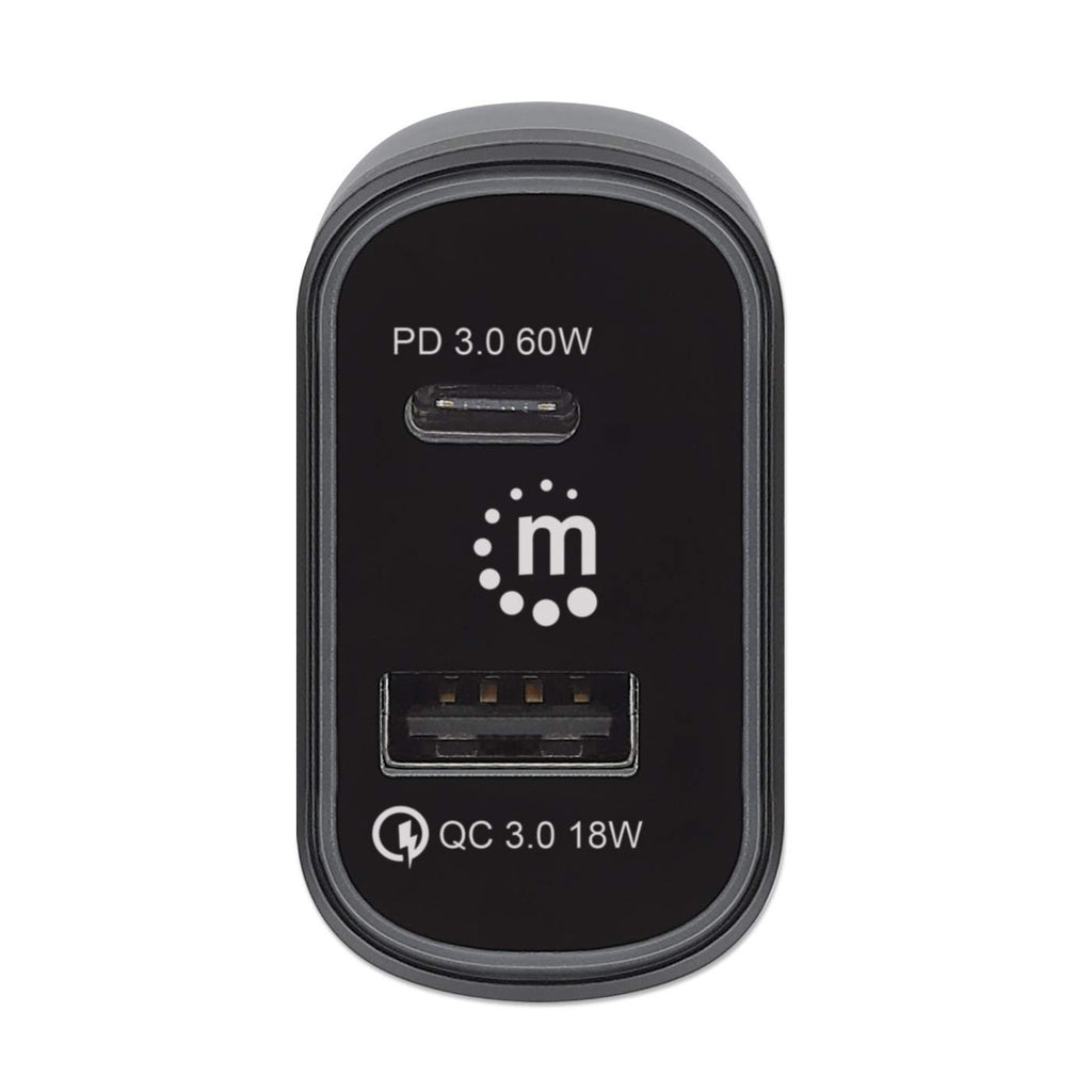 Manhattan Car/Auto Mobile Device Charger, USB-C & USB-A Outputs, USB-C Power Delivery up to – image 3