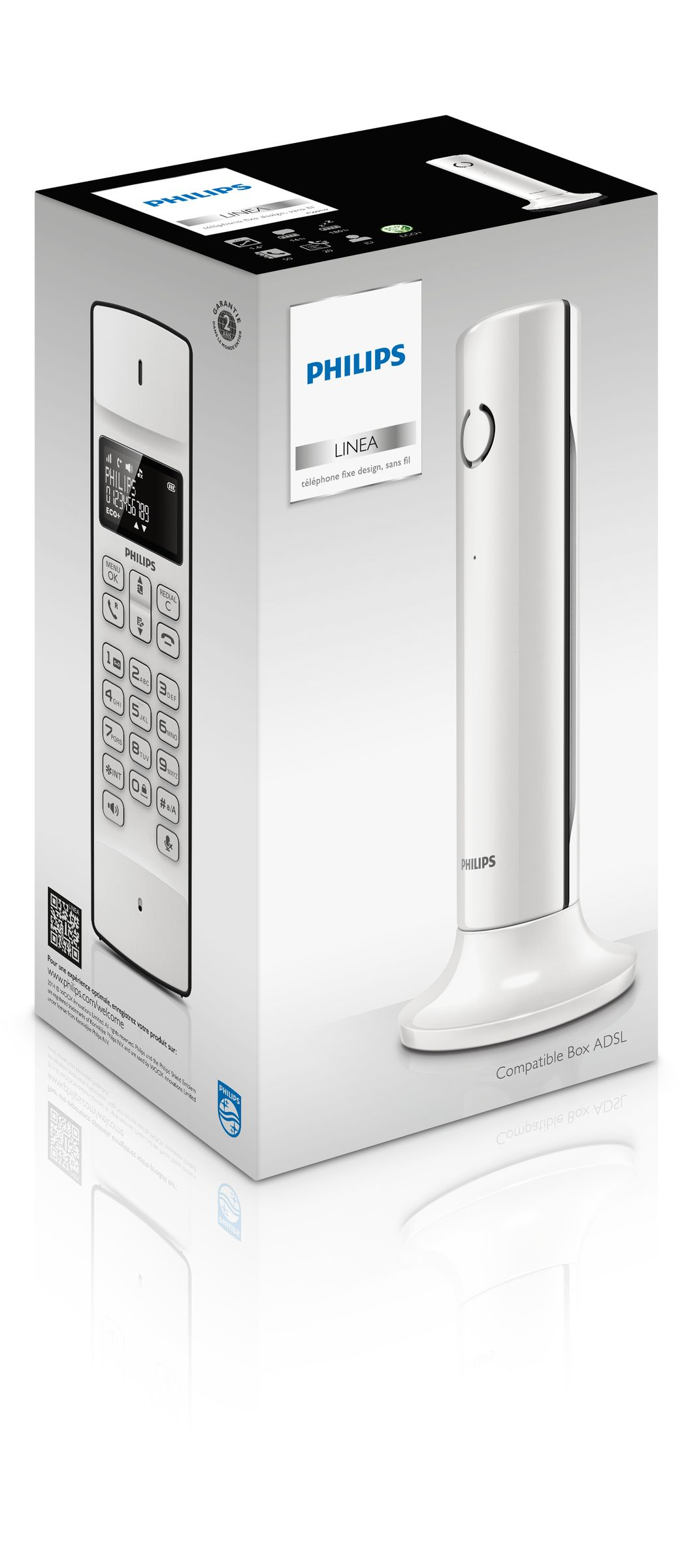 Philips Linea M3301W/FR telephone DECT telephone Caller ID White – image 3