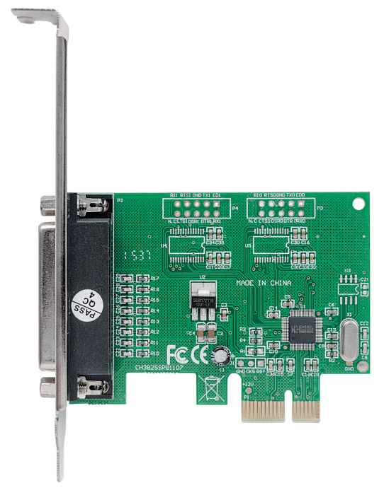 Manhattan PCI Express Card, 1x Parallel DB25 port, 2.0 Mbps, IEEE 1284, x1 x4 x8 x16 lane buses, Supports EPP/ECP/SPP modes, Three Year Warranty, Box – image 3