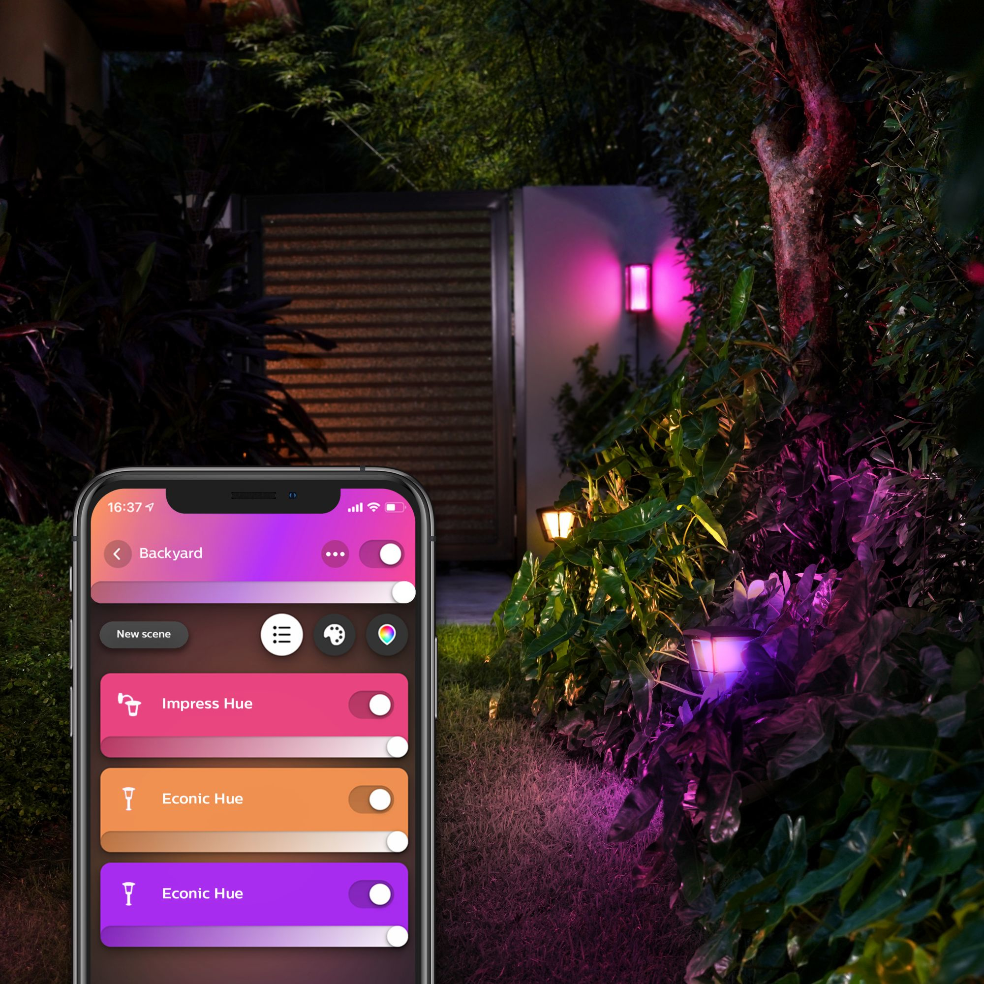 Philips by Signify Philips Hue White and colour ambience Impress Outdoor Wall light (Low-volt) – image 8
