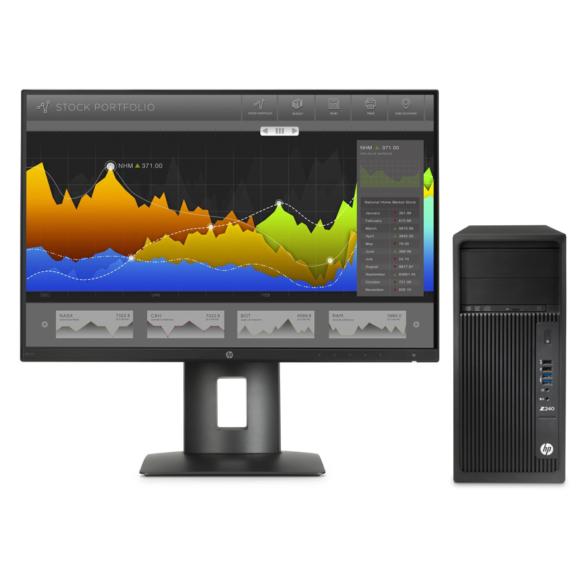 HP Z240 MT + NVIDIA Quadro K1200 + Z24nf