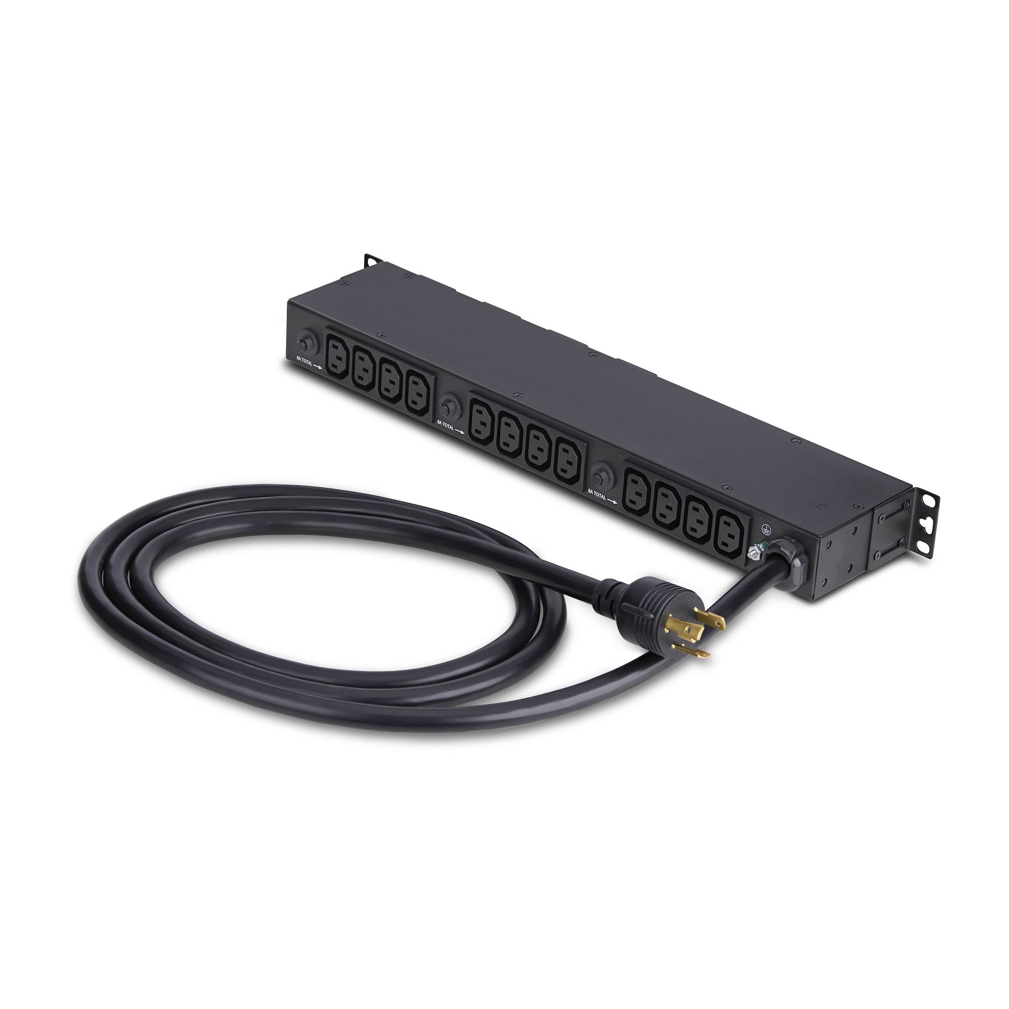 StarTech.com 20-Outlet Rackmount PDU, 1U Server Power Strip, 16x C13 + 4x C19, 8x Front and 12x Rear Outlets, NEMA L6-30P Wall Connection, 30A/240V, UL-Listed, – image 2