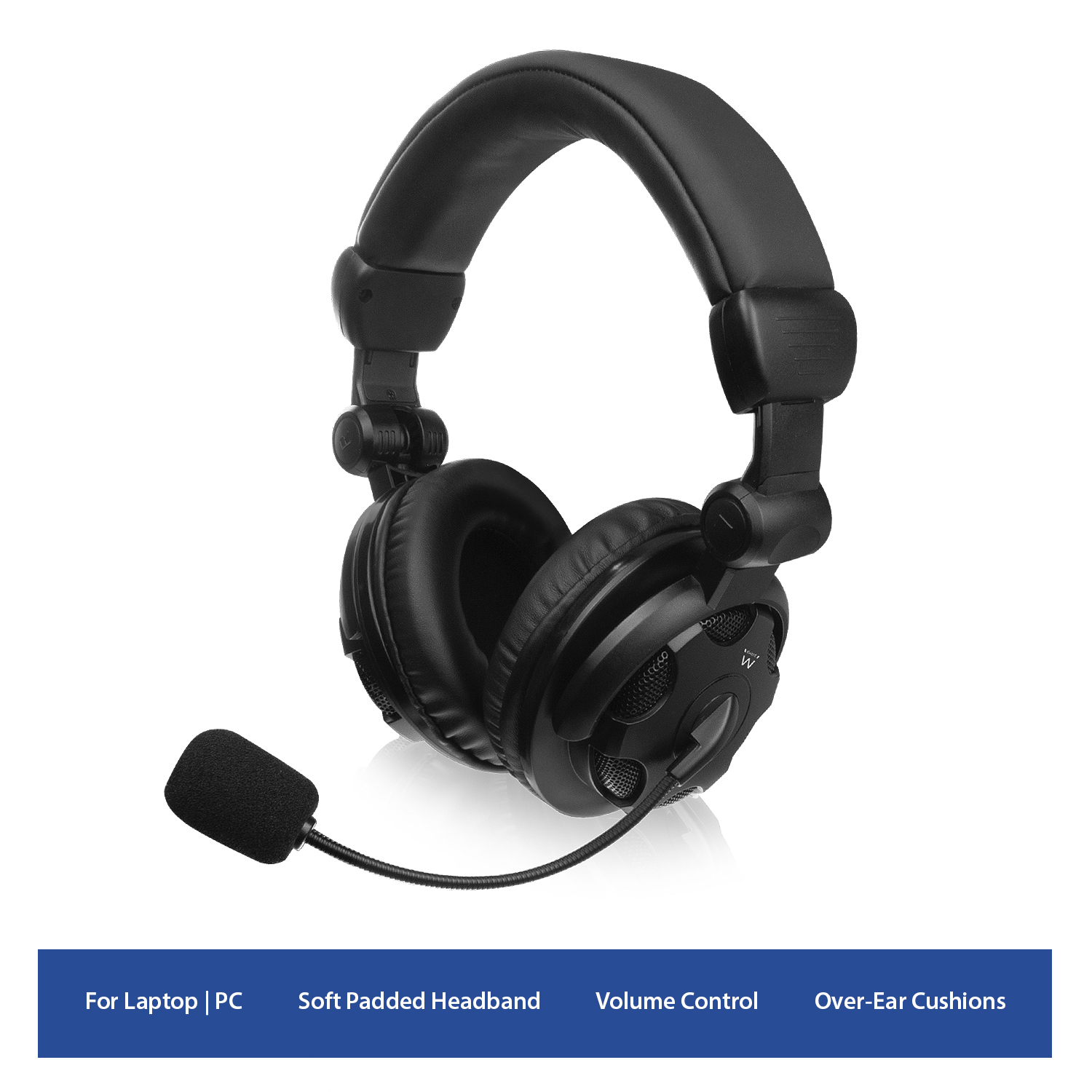 Ewent EW3564 headphones/headset Wired Head-band Calls/Music Black – image 2