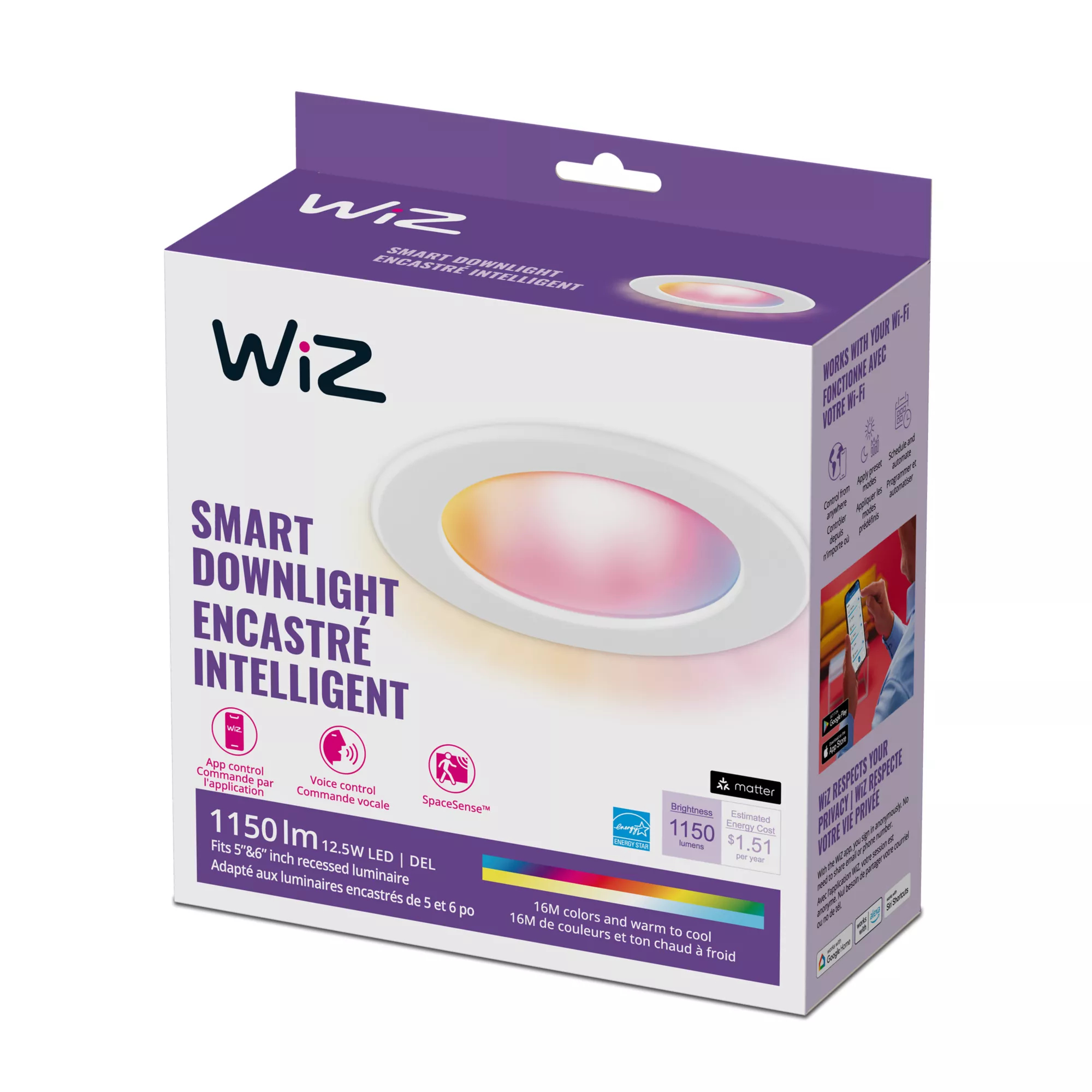WiZ 046677604295 smart lighting Smart lighting spot Wi-Fi/Bluetooth – image 2