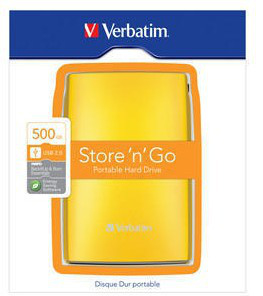 Verbatim Store 'n' Go USB 2.0 Portable Hard Drive 500GB Sunkissed Yellow – image 5