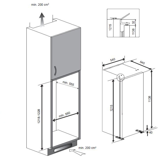 Beko BLSA310M3SN fridge Built-in – image 2