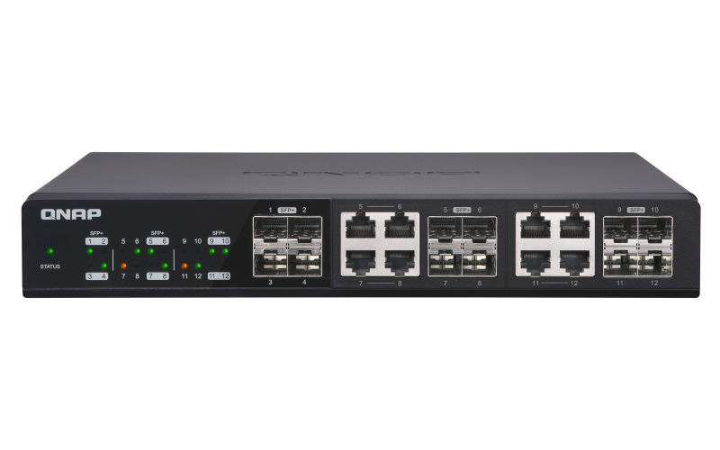 QNAP QSW-1208-8C network switch Unmanaged Black – image 1