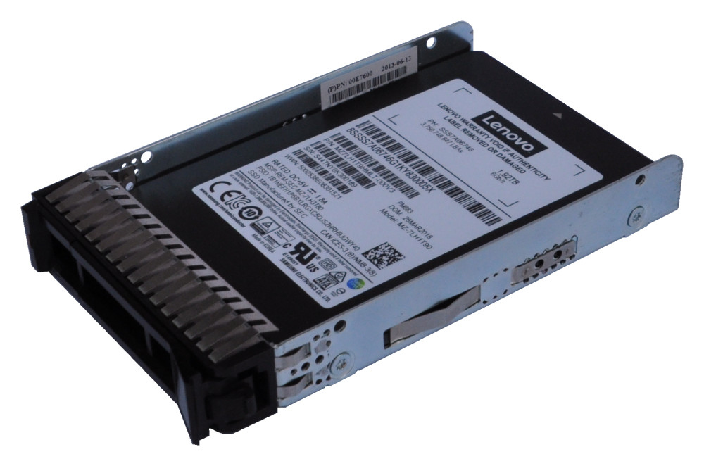 Lenovo PM883 Entry - SSD - 960 GB - hot-swap - 2.5" - SATA 6Gb/s - for ThinkAgile VX Certified Node 7Y94, 7Z12, ThinkAgile VX3320 Appliance, VX7820 Appliance