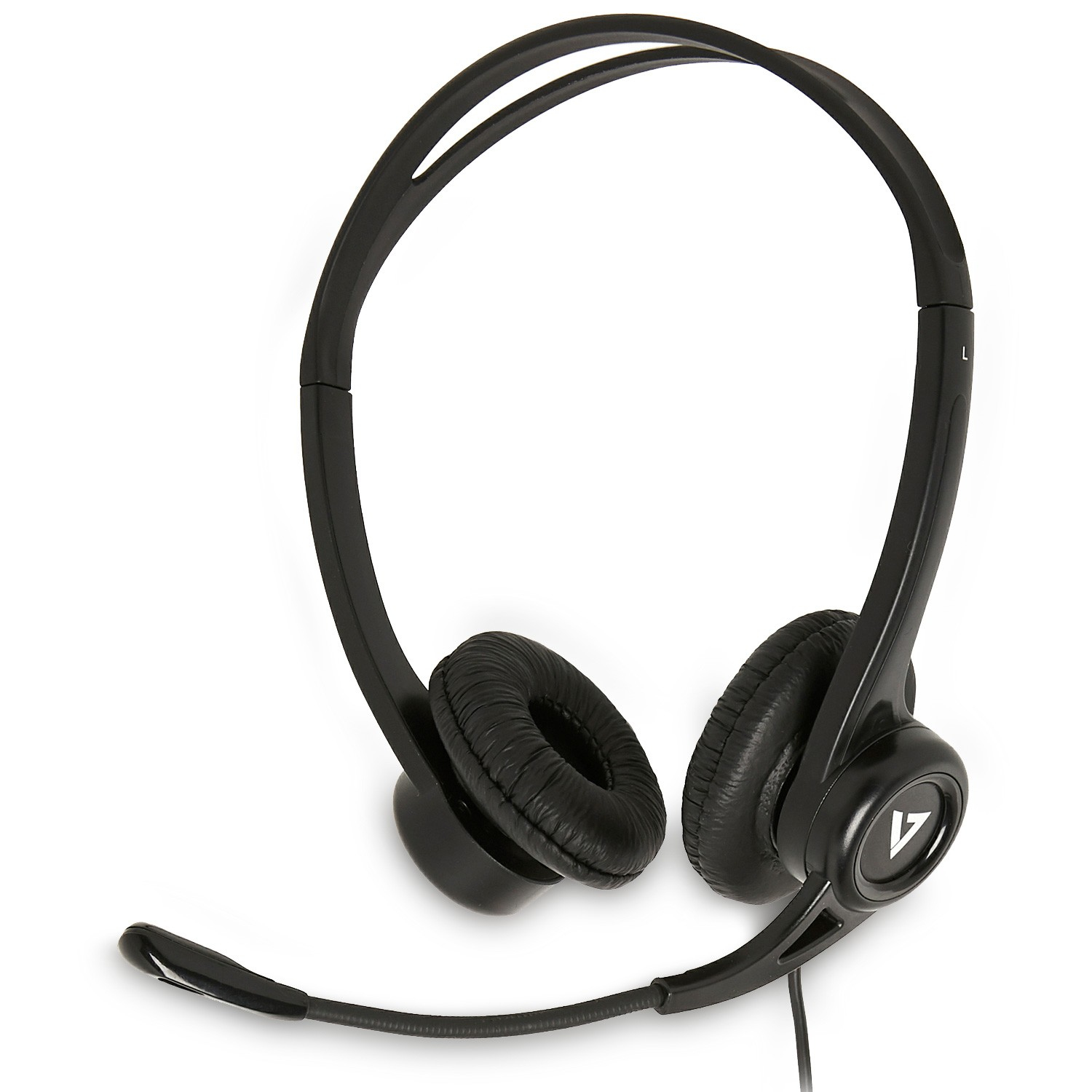 V7 HU311-2EP hörlur och headset Kabel Huvudband Kontor/callcenter USB Type-A Svart