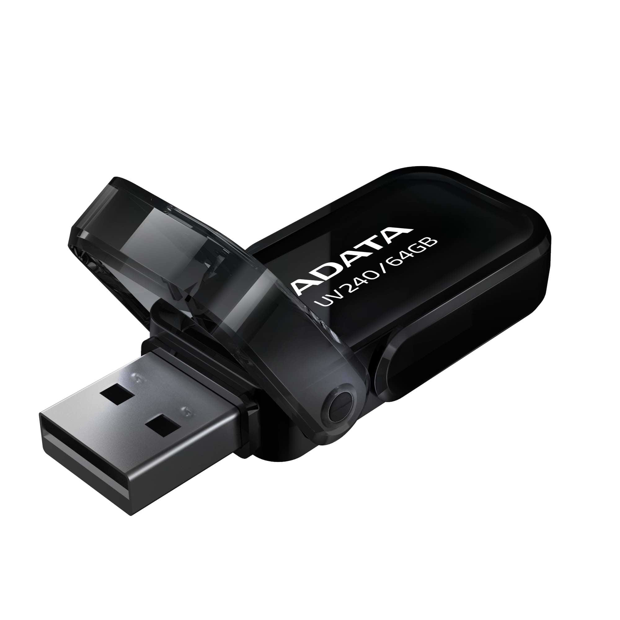 Memoria Usb Adata Uv240 64Gb Usb 2.0 Negro - UV240BK-64G