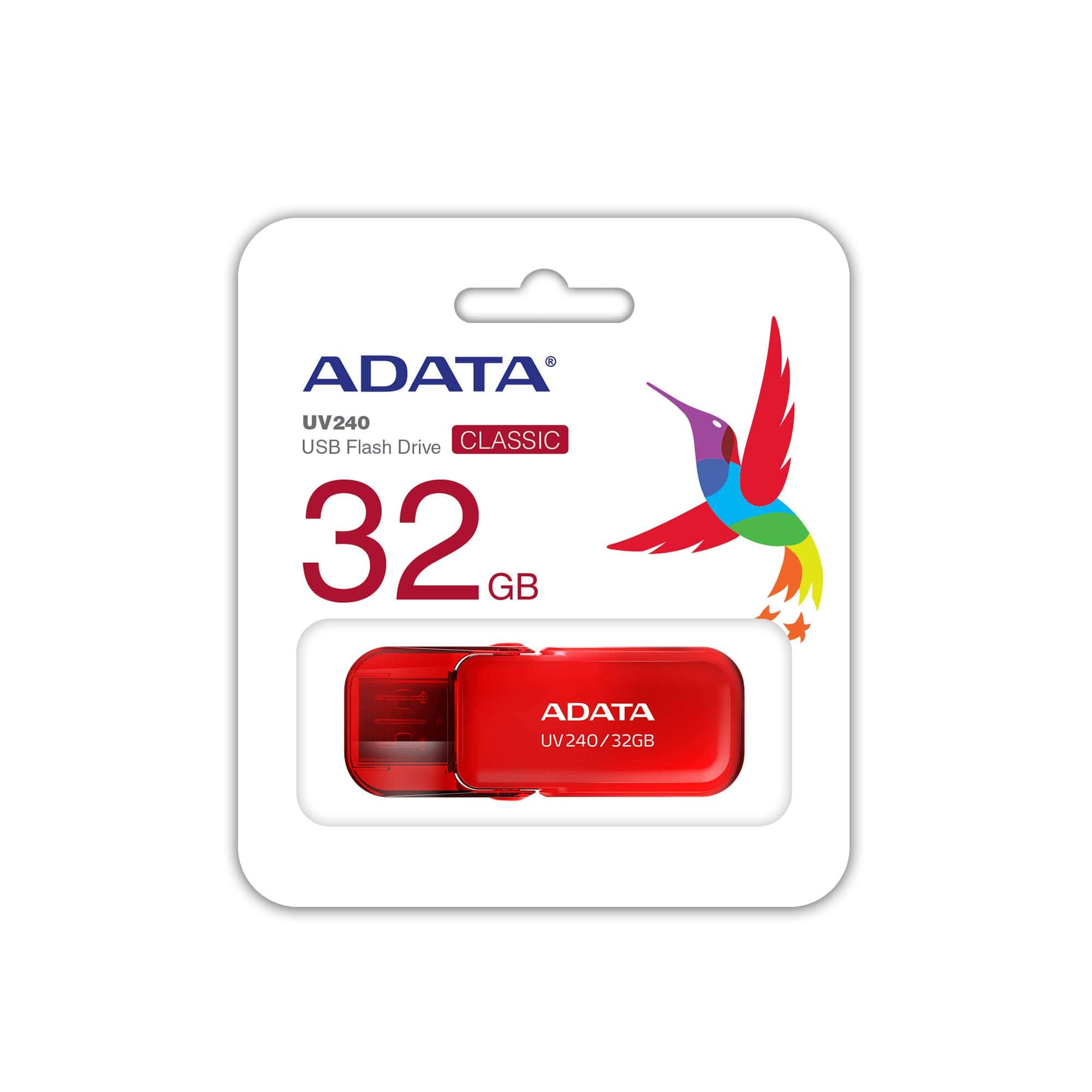Memoria Usb Adata Uv240 32Gb Usb 2.0 Rojo - AUV240-32G-RRD