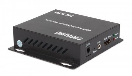 Intellinet HDMI over IP Extender Receiver (for use with 208260), Up to 120m (Euro 2-pin plug) – image 2