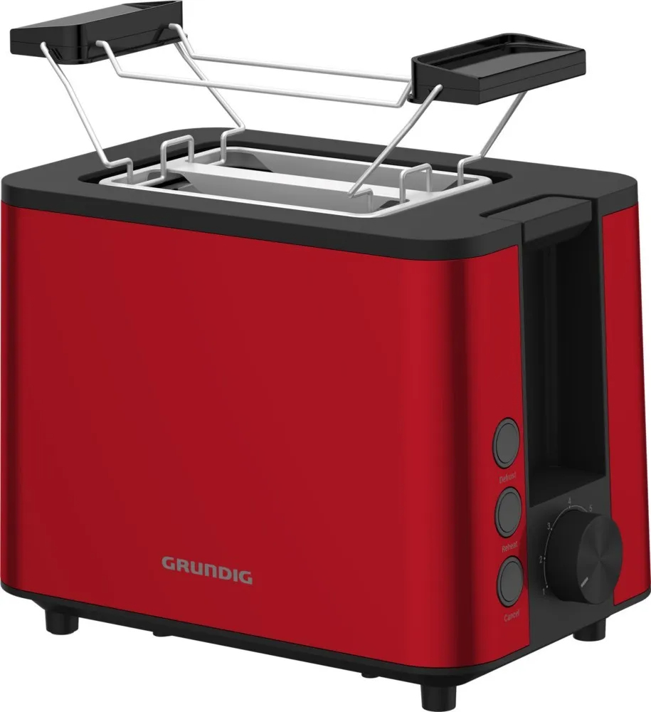 Grundig TA 8340 2 fetta/e 950 W Nero Rosso