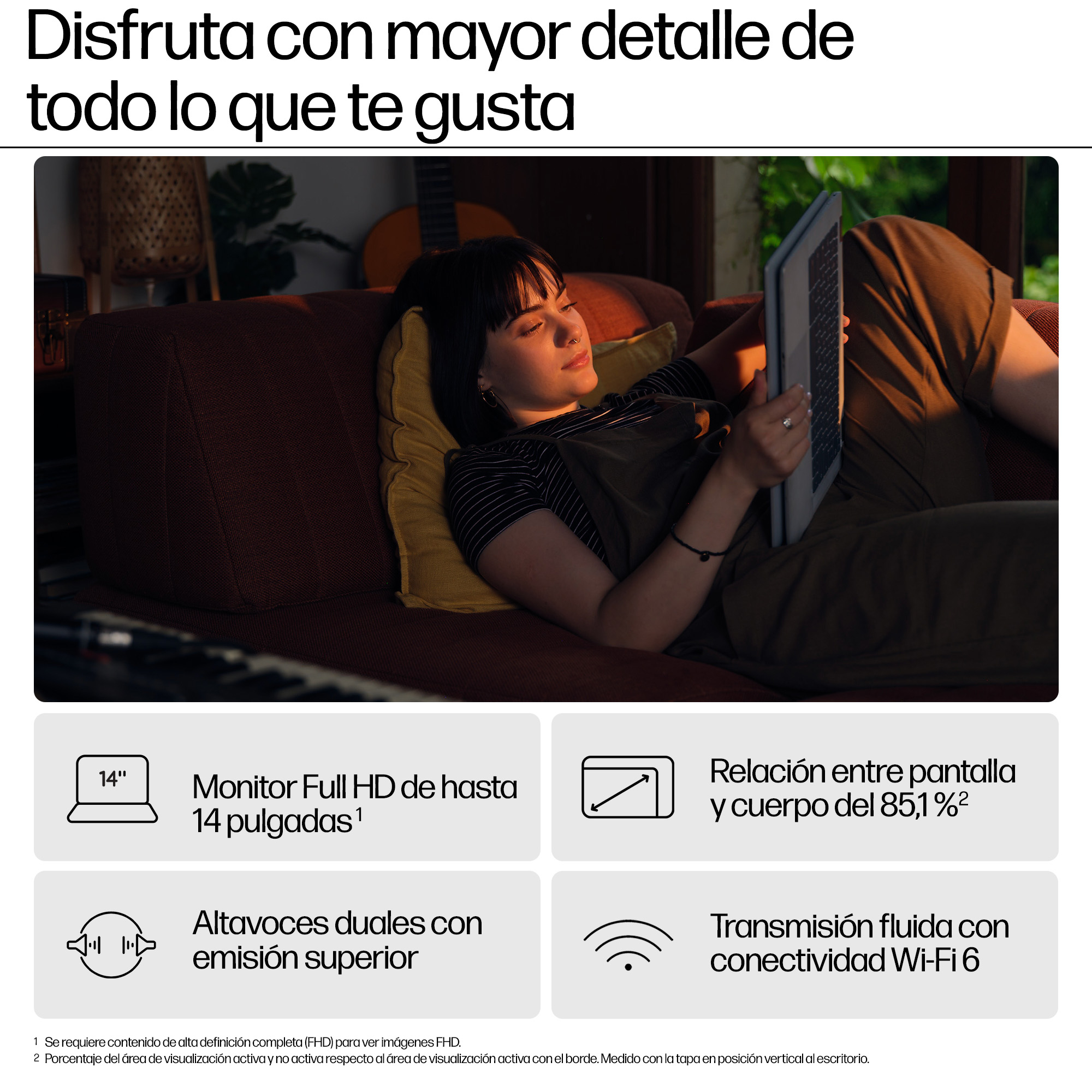 Portátil - HP Chromebook Plus x360 14b-cd0001ns, 14" Full HD, Intel® Core™ i3-N305, 8GB RAM, 256GB UFS, Gráficos UHD, Google Chrome OS - imagen 11